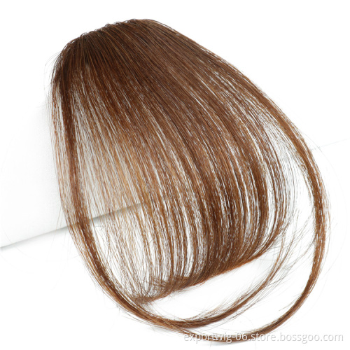 real hair bangs 100% human natural hair clip in Extensions Fringe Air neat Bangs Blonde Heat Resistant Hairpiece for women